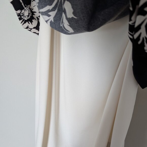 RALPH LAUREN Black Dress With White Flowers Cropped Sleeves Women's Size 8 - Picture 6 of 8